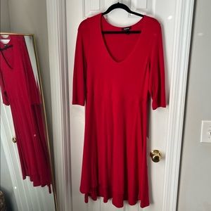 Fit and Flare Skater Style Red Dress by Torrid